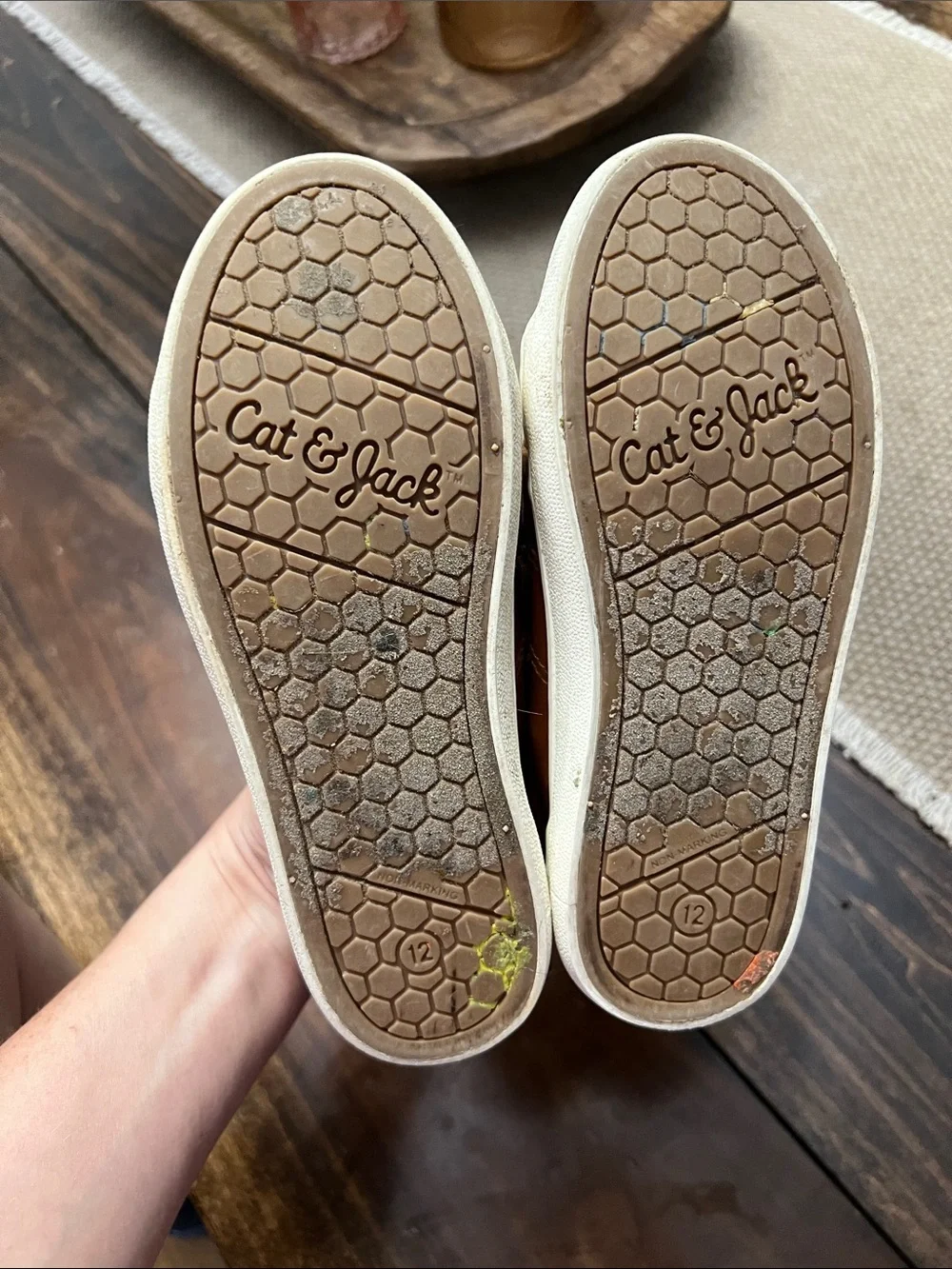 Cat & Jack Brown Double-Strap Kids Sneakers